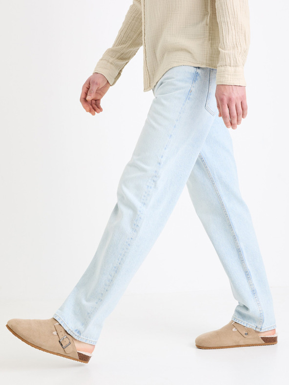 Celio Svetlomodré pánske džínsy Celio C15 straight Fodroit 30