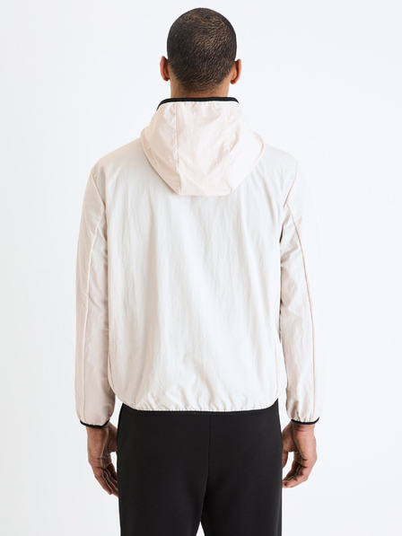 Celio Biela pánska bunda Celio Gutrack s kapucňou
