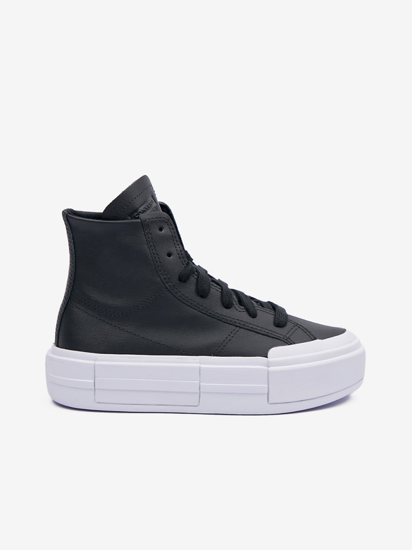 Converse Čierne dámske kožené členkové tenisky Converse Chuck Taylor All Star Cruise Leather