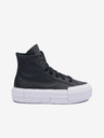 Converse Čierne dámske kožené členkové tenisky Converse Chuck Taylor All Star Cruise Leather