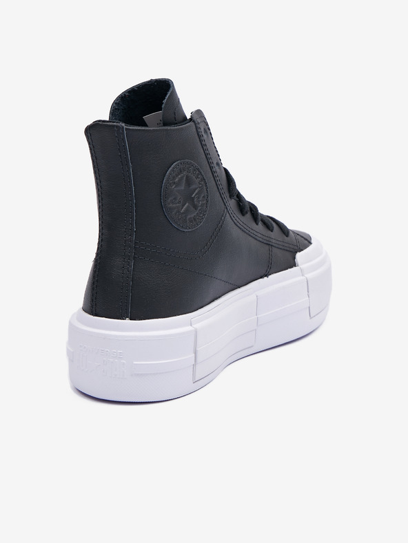 Converse Čierne dámske kožené členkové tenisky Converse Chuck Taylor All Star Cruise Leather