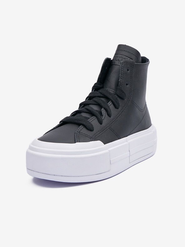 Converse Čierne dámske kožené členkové tenisky Converse Chuck Taylor All Star Cruise Leather