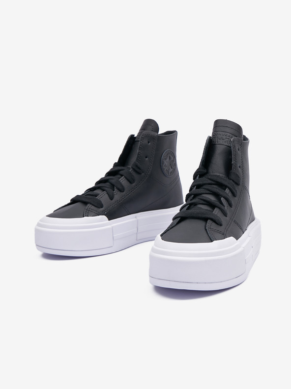 Converse Čierne dámske kožené členkové tenisky Converse Chuck Taylor All Star Cruise Leather