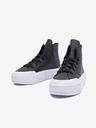 Converse Čierne dámske kožené členkové tenisky Converse Chuck Taylor All Star Cruise Leather