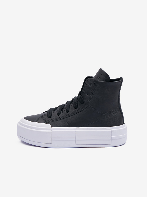 Converse Čierne dámske kožené členkové tenisky Converse Chuck Taylor All Star Cruise Leather