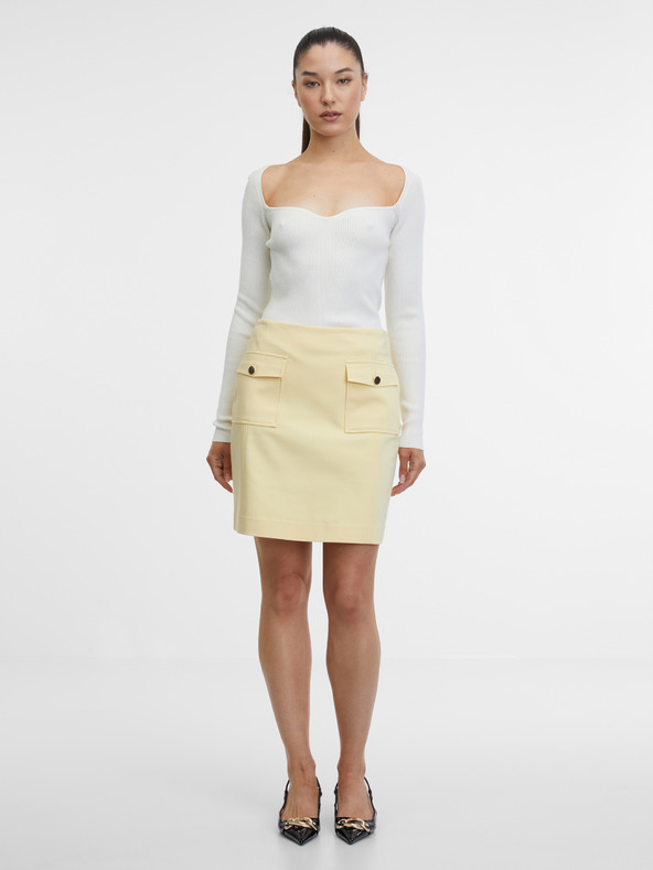 Orsay Žltá dámska sukňa ORSAY