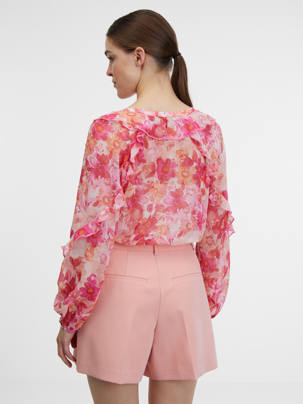 Orsay Ružová dámska kvetovaná blúzka ORSAY