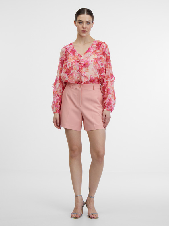 Orsay Ružová dámska kvetovaná blúzka ORSAY
