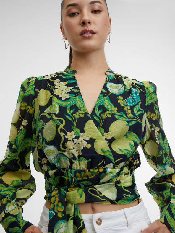 Orsay Čierno-žltá dámska vzorovaná blúzka ORSAY