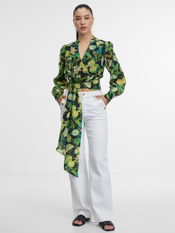 Orsay Čierno-žltá dámska vzorovaná blúzka ORSAY