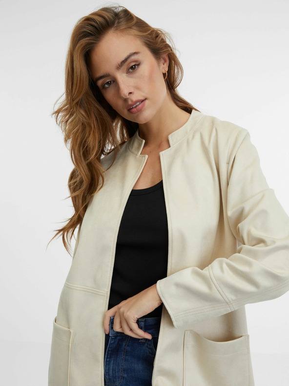 Orsay Béžová dámska koženková bunda ORSAY