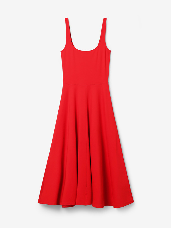 Desigual Červené Desigual Haria dámske midi šaty