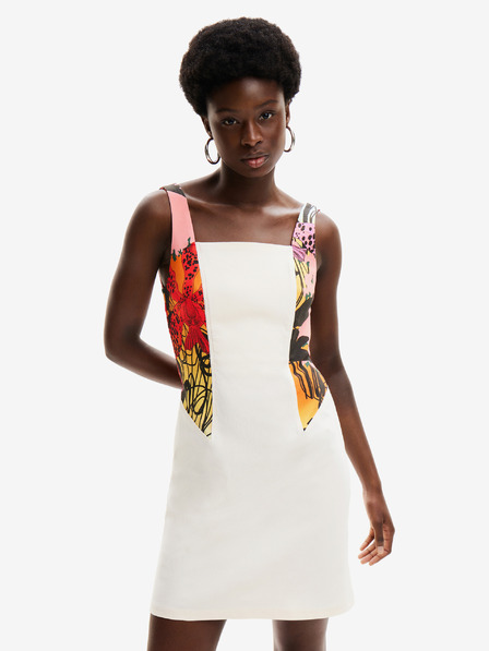 Desigual Desigual x M. Christian Lacroix Marbella krémové dámske šaty