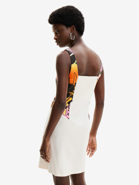 Desigual Desigual x M. Christian Lacroix Marbella krémové dámske šaty