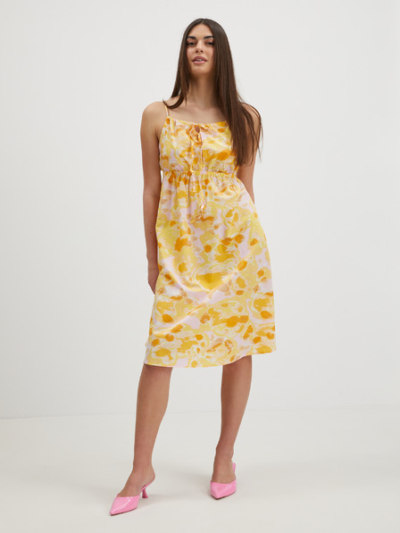 Vero Moda Žlté dámske vzorované šaty VERO MODA Joa