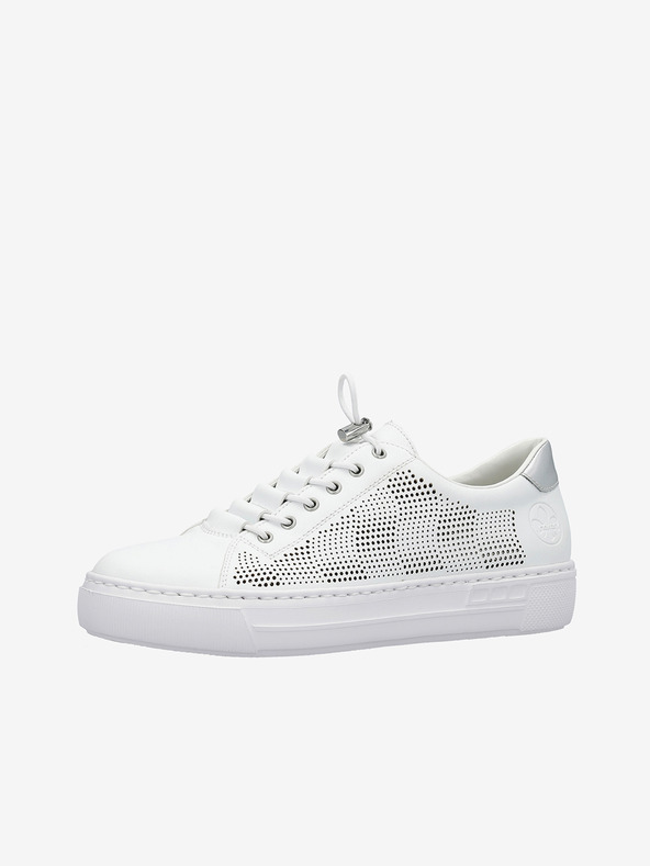 Rieker Biele dámske slip on tenisky Rieker