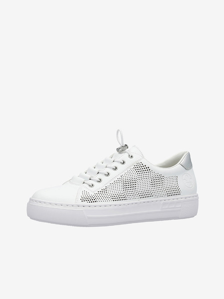 Rieker Biele dámske slip on tenisky Rieker