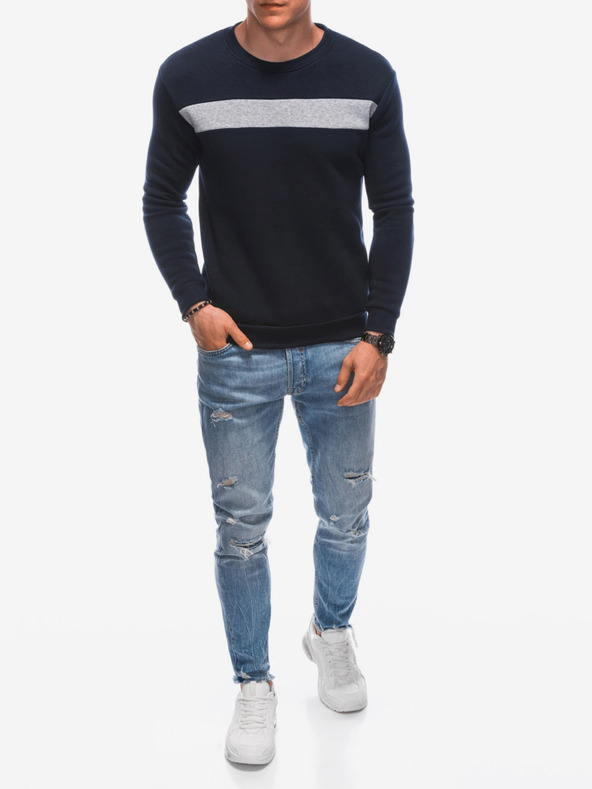 Edoti Pánska mikina s kapucňou 1598B - tmavomodrá