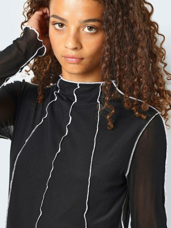 Noisy May Čierne dámske midi šaty Noisy May Carrie