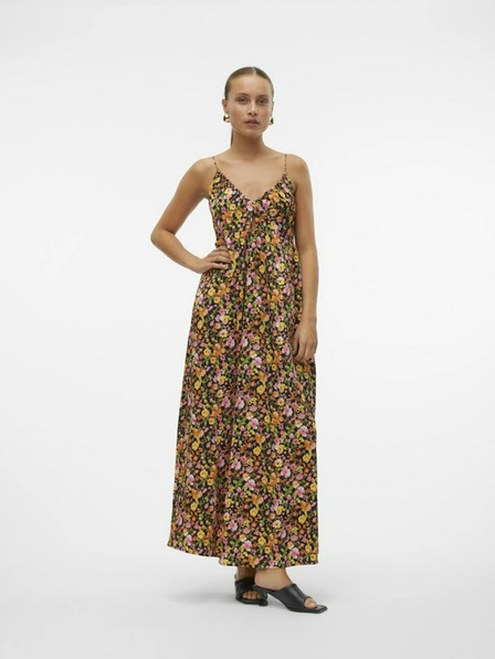 Vero Moda Vero Moda Page dámske žlto-oranžové kvetované maxi šaty