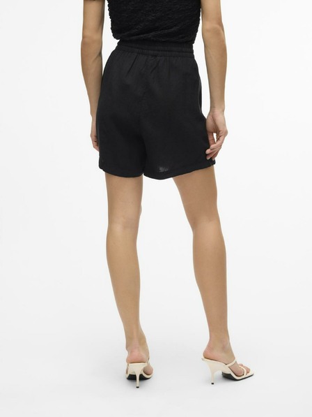 Vero Moda Čierne dámske šortky s plátnom Vero Moda Linn