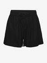 Vero Moda Čierne dámske šortky s plátnom Vero Moda Linn
