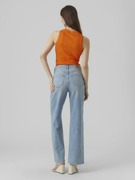 AWARE by VERO MODA Oranžové dámske rebrované základné tielko AWARE by VERO MODA Lavender