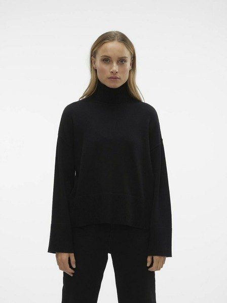 AWARE by VERO MODA Čierny dámsky rolák AWARE by VERO MODA Gisela