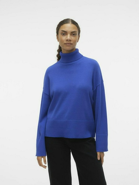 AWARE by VERO MODA Modrý dámsky rolák AWARE by VERO MODA Gisela