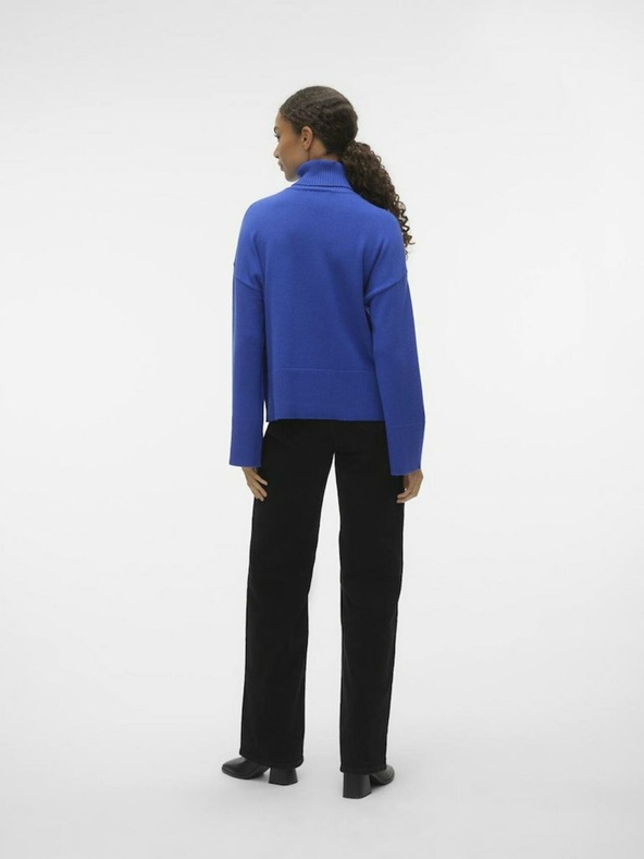 AWARE by VERO MODA Modrý dámsky rolák AWARE by VERO MODA Gisela