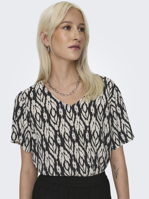 ONLY Čierna dámska vzorovaná blúzka ONLY Susan