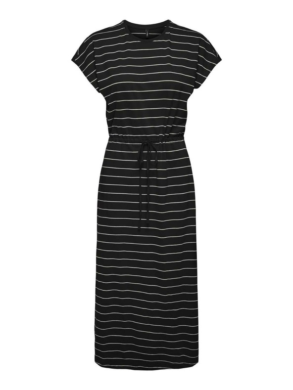 ONLY Čierne dámske pruhované midi tričko ONLY May