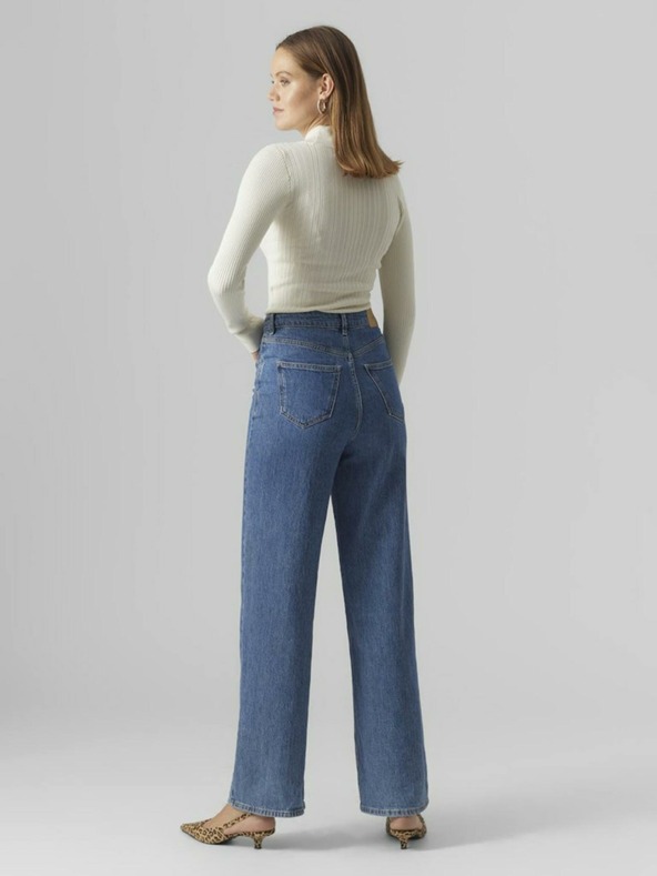 Vero Moda VERO MODA Sally krémové dámske svetrové šaty