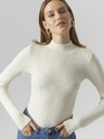 Vero Moda VERO MODA Sally krémové dámske svetrové šaty