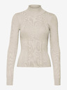 Vero Moda VERO MODA Sally krémové dámske svetrové šaty