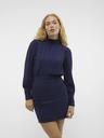 Vero Moda Modré dámske šaty VERO MODA Aurora
