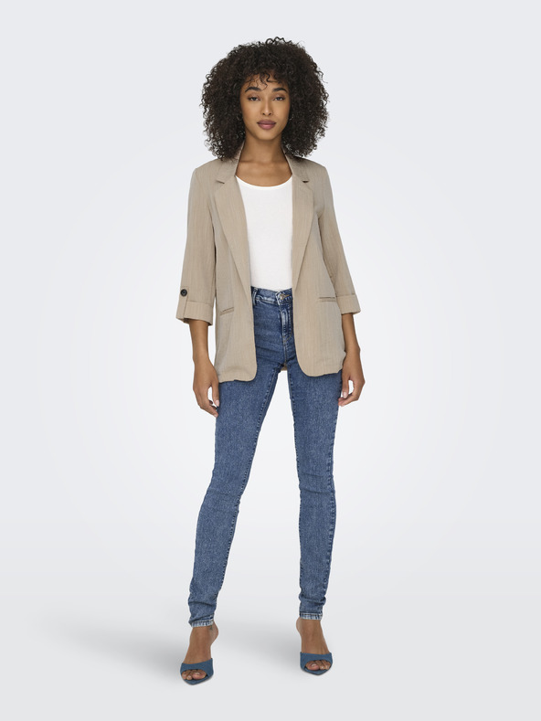 ONLY Béžová dámska pruhovaná bunda ONLY Marsa