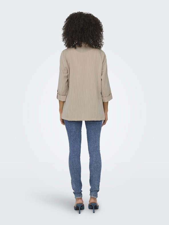 ONLY Béžová dámska pruhovaná bunda ONLY Marsa