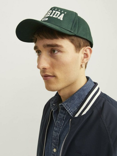 Jack & Jones Tmavozelená pánska čiapka Jack & Jones Citi