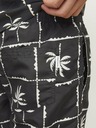Jack & Jones Čierne pánske vzorované plavky Jack & Jones Fiji