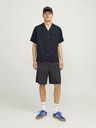 Jack & Jones Tmavomodrá pánska košeľa s krátkym rukávom Jack & Jones Aaron