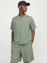 Jack & Jones Zelená pánska košeľa s krátkym rukávom Jack & Jones Aaron