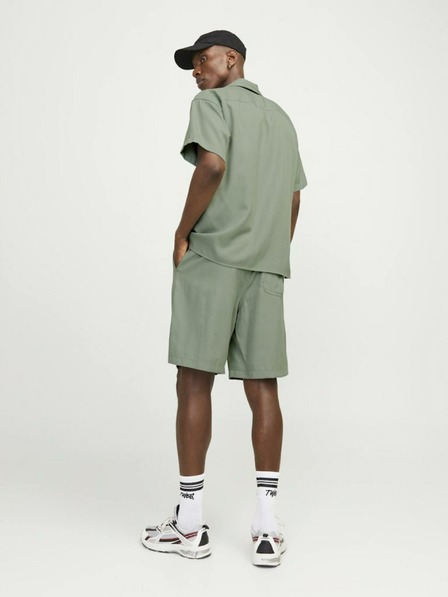 Jack & Jones Zelená pánska košeľa s krátkym rukávom Jack & Jones Aaron