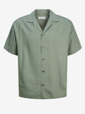Jack & Jones Zelená pánska košeľa s krátkym rukávom Jack & Jones Aaron