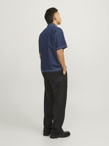 Jack & Jones Modrá pánska džínsová košeľa s krátkym rukávom Jack & Jones Palma