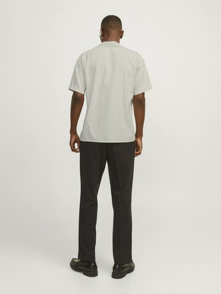 Jack & Jones Béžová pánska košeľa s krátkym rukávom Jack & Jones Aaron