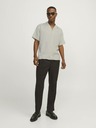 Jack & Jones Béžová pánska košeľa s krátkym rukávom Jack & Jones Aaron