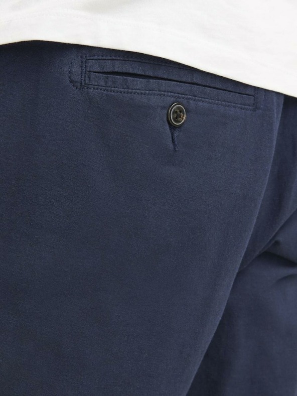 Jack & Jones Tmavomodré pánske chino šortky s plátnom Jack & Jones Ace