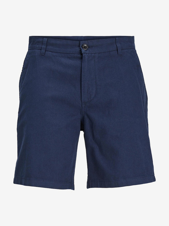 Jack & Jones Tmavomodré pánske chino šortky s plátnom Jack & Jones Ace
