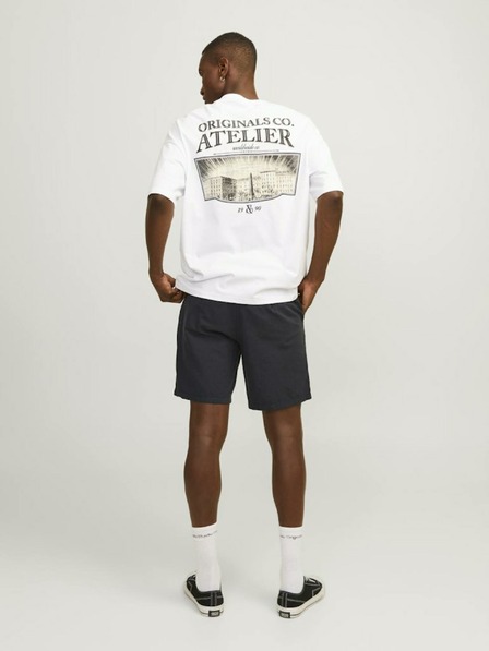 Jack & Jones Čierne pánske chino šortky s plátnom Jack & Jones Ace